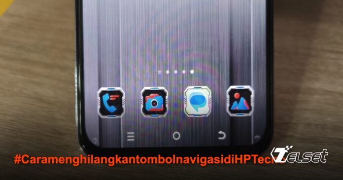 Ilustrasi gesture navigation di HP Tecno